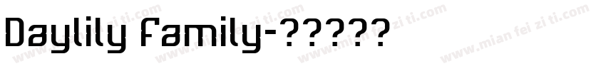 Daylily family字体转换